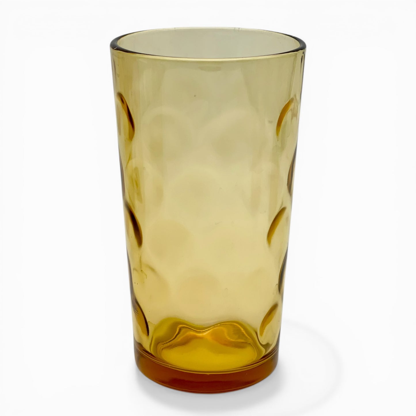 Set of six vintage amber tall tumblers