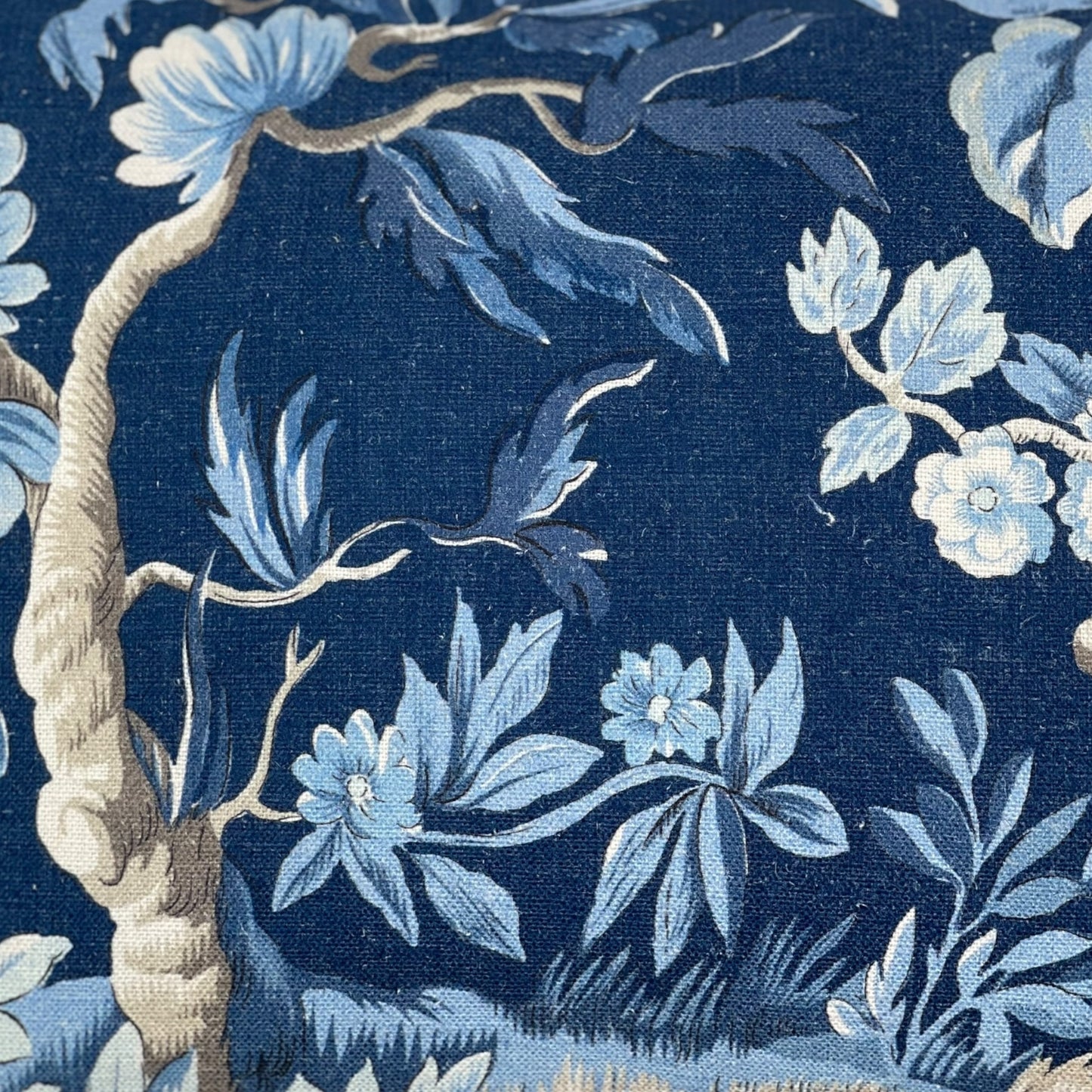 Pillow made with blue Anna French fabric