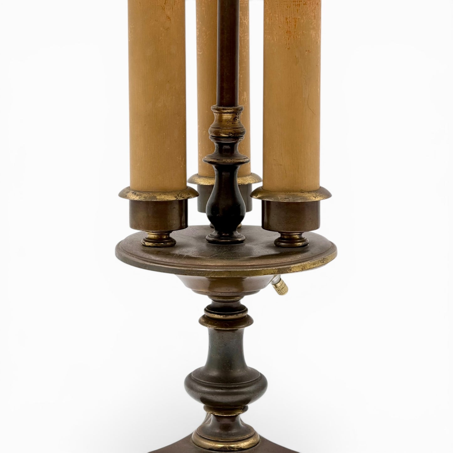 Antique French brass bouillote lamp