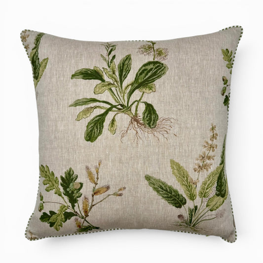 Pillow made with Anna French linen "Woodland"
