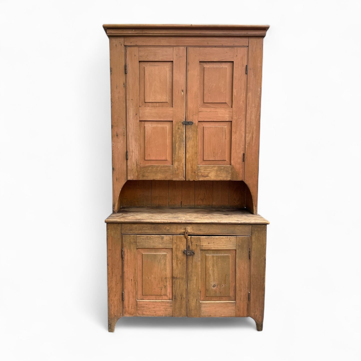 Mid 18th Century Antique Step Back Cupboard