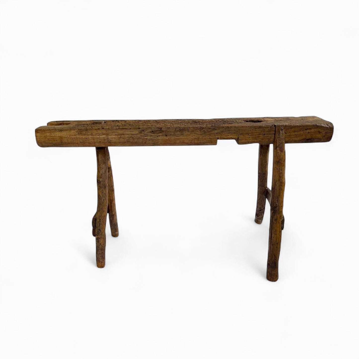 Antique rustic Sicilian bench