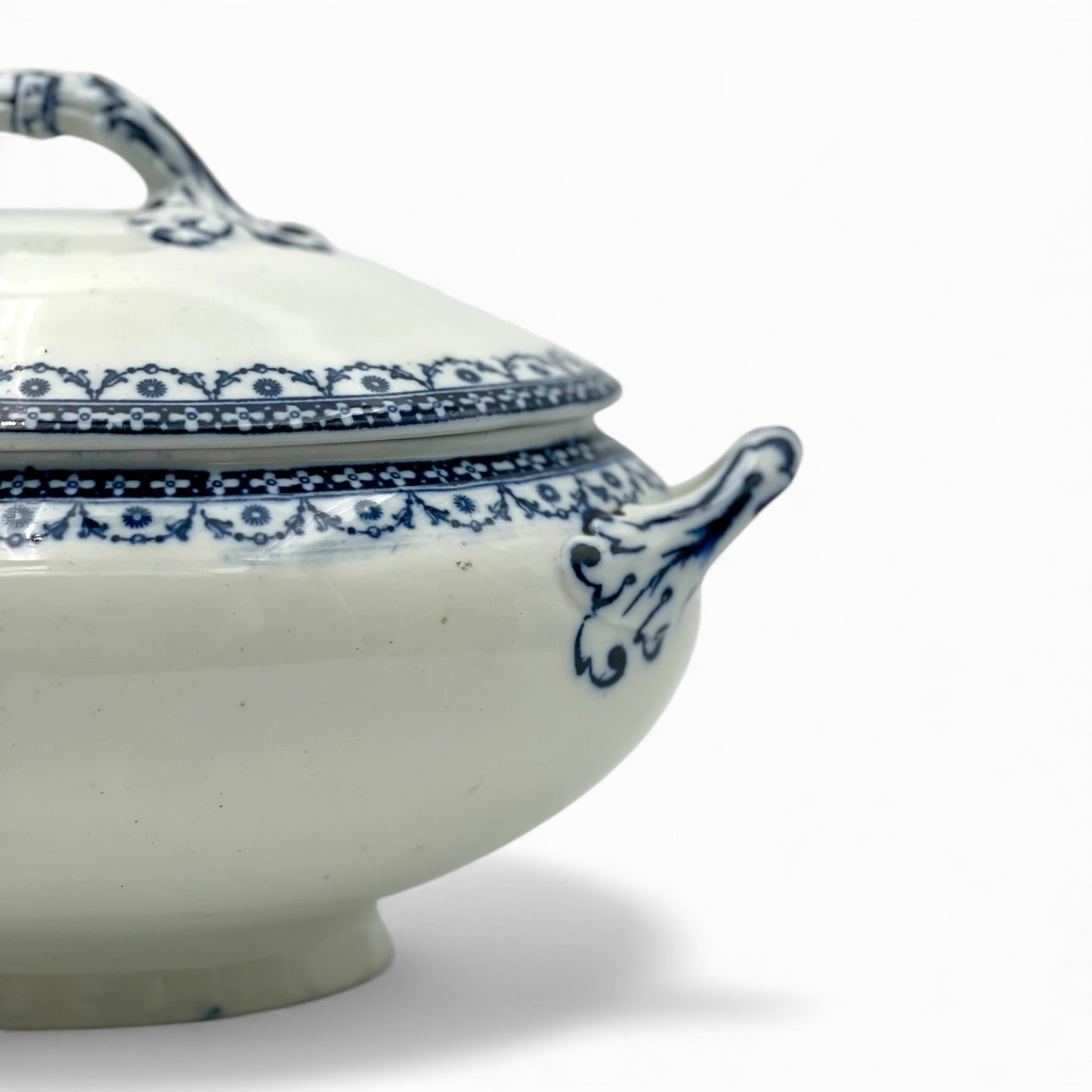 Antique “Flow blue” tureen