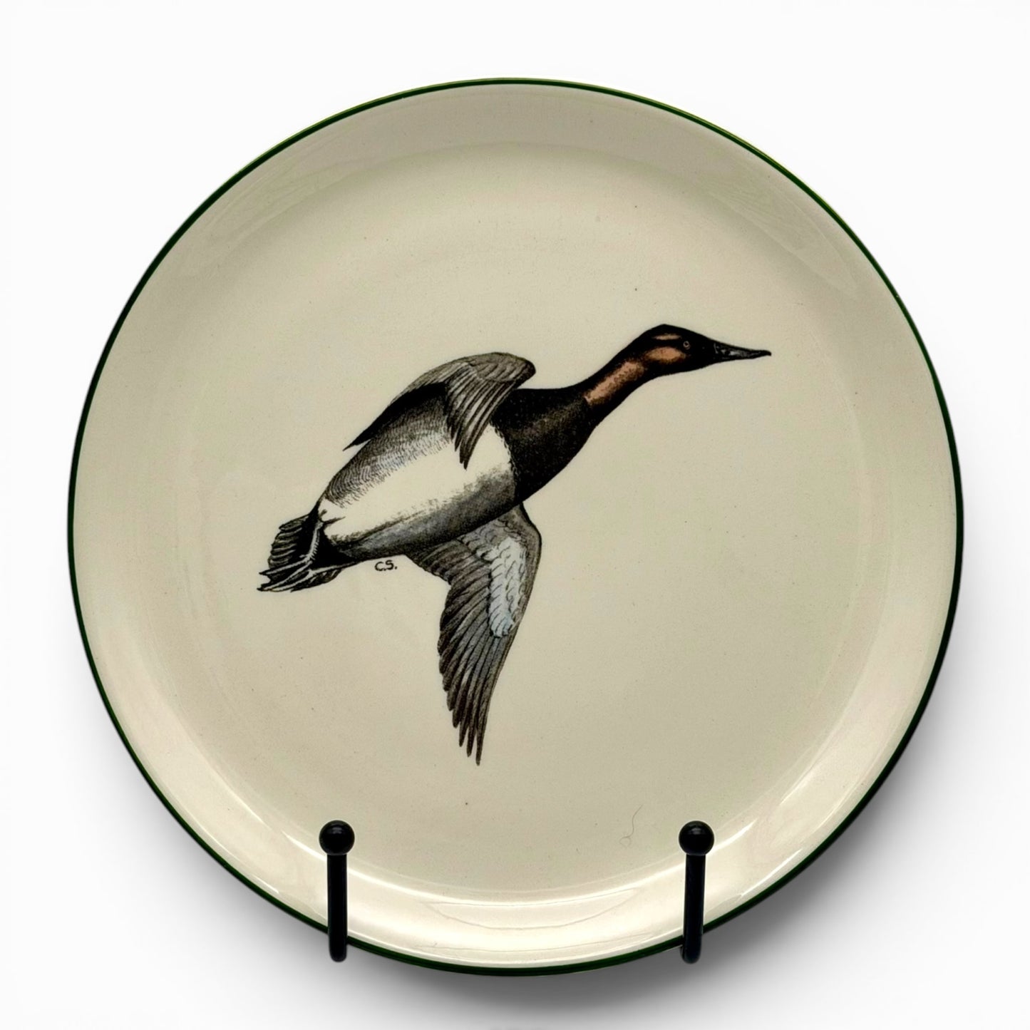 Set of six Delano Studios hand-painted plates