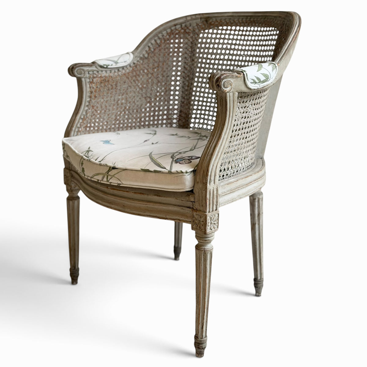 French Louis XVI (Directoire style) caned armchair