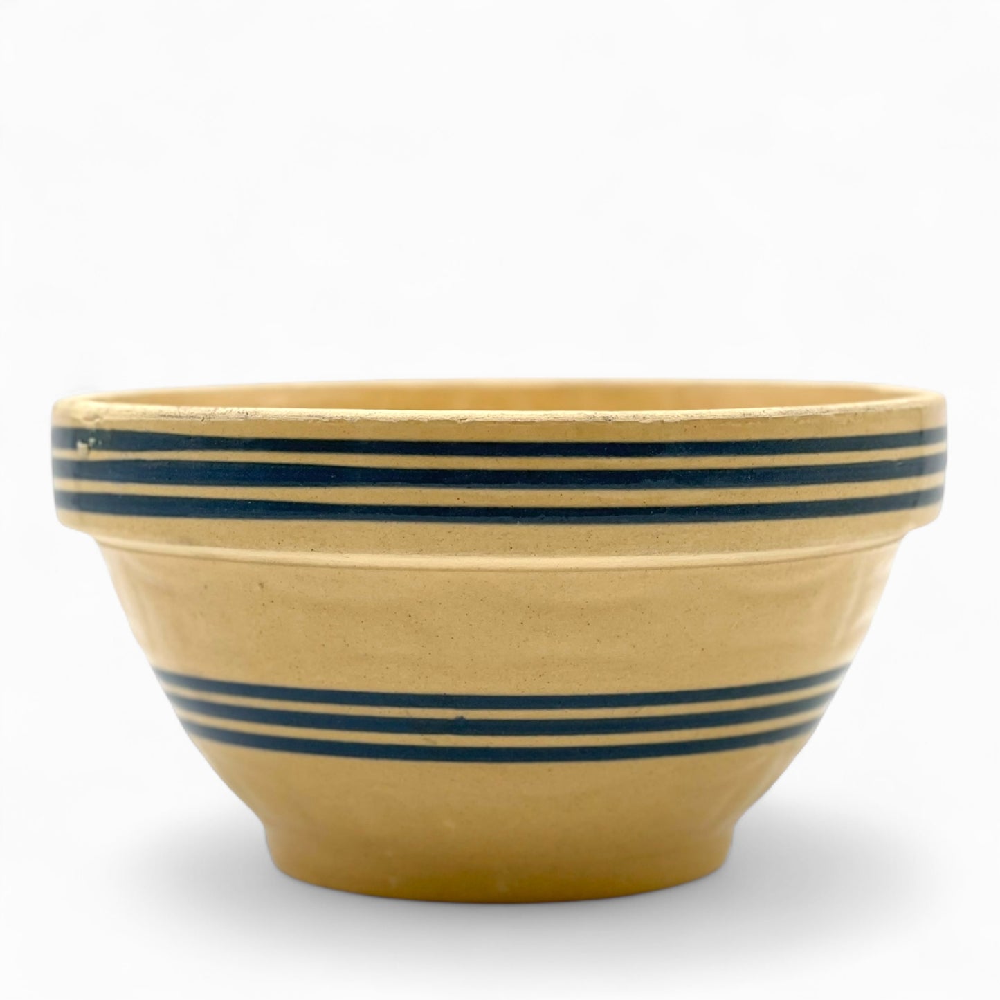 Vintage blue stripes mixing bowl