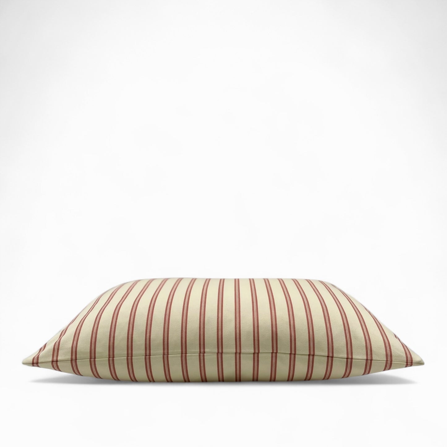 Pillow in vintage Italian red stripped fabric