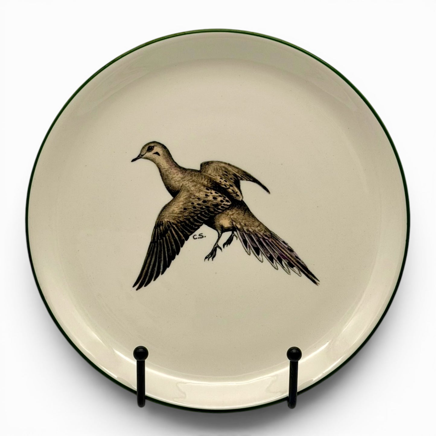 Set of six Delano Studios hand-painted plates