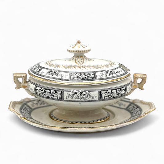Vintage transferware tureen
