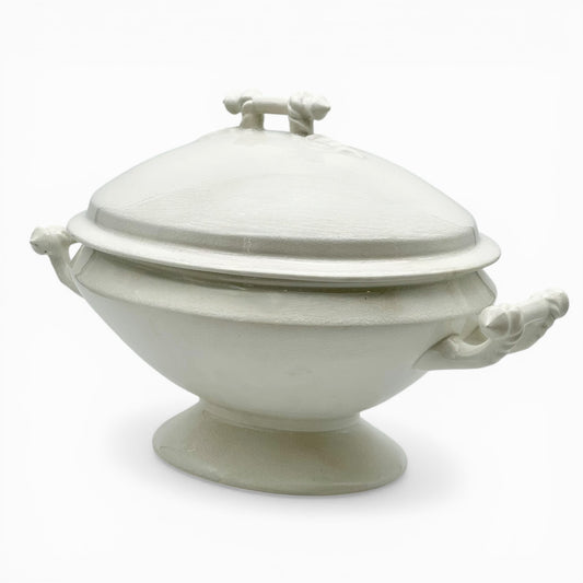 Large white ironstone tureen
