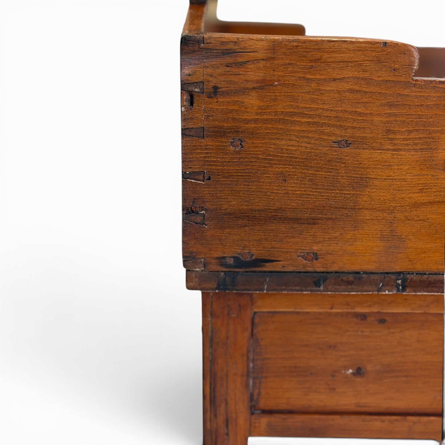 Antique English writing desk with gallery