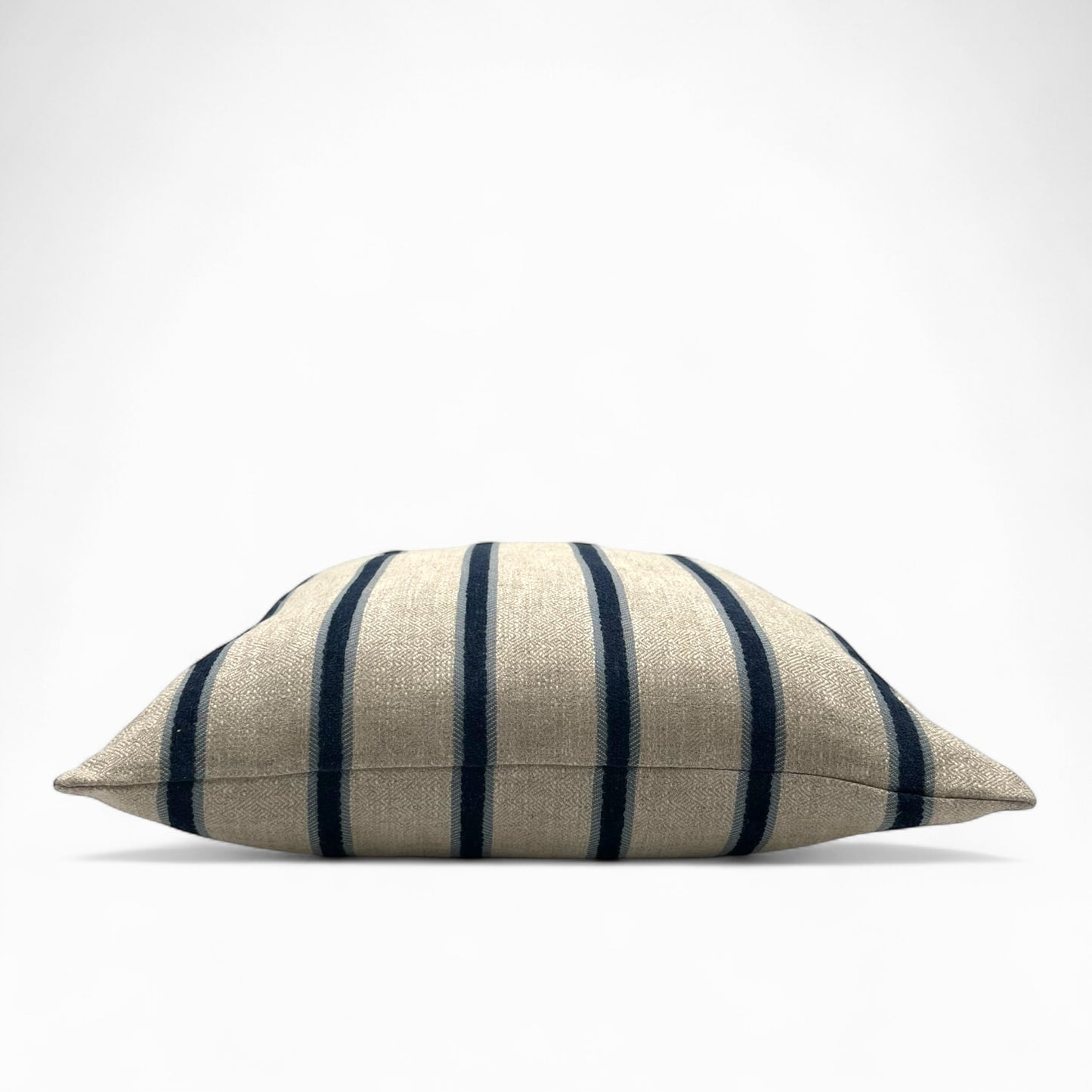 Pillow with velvet stripes