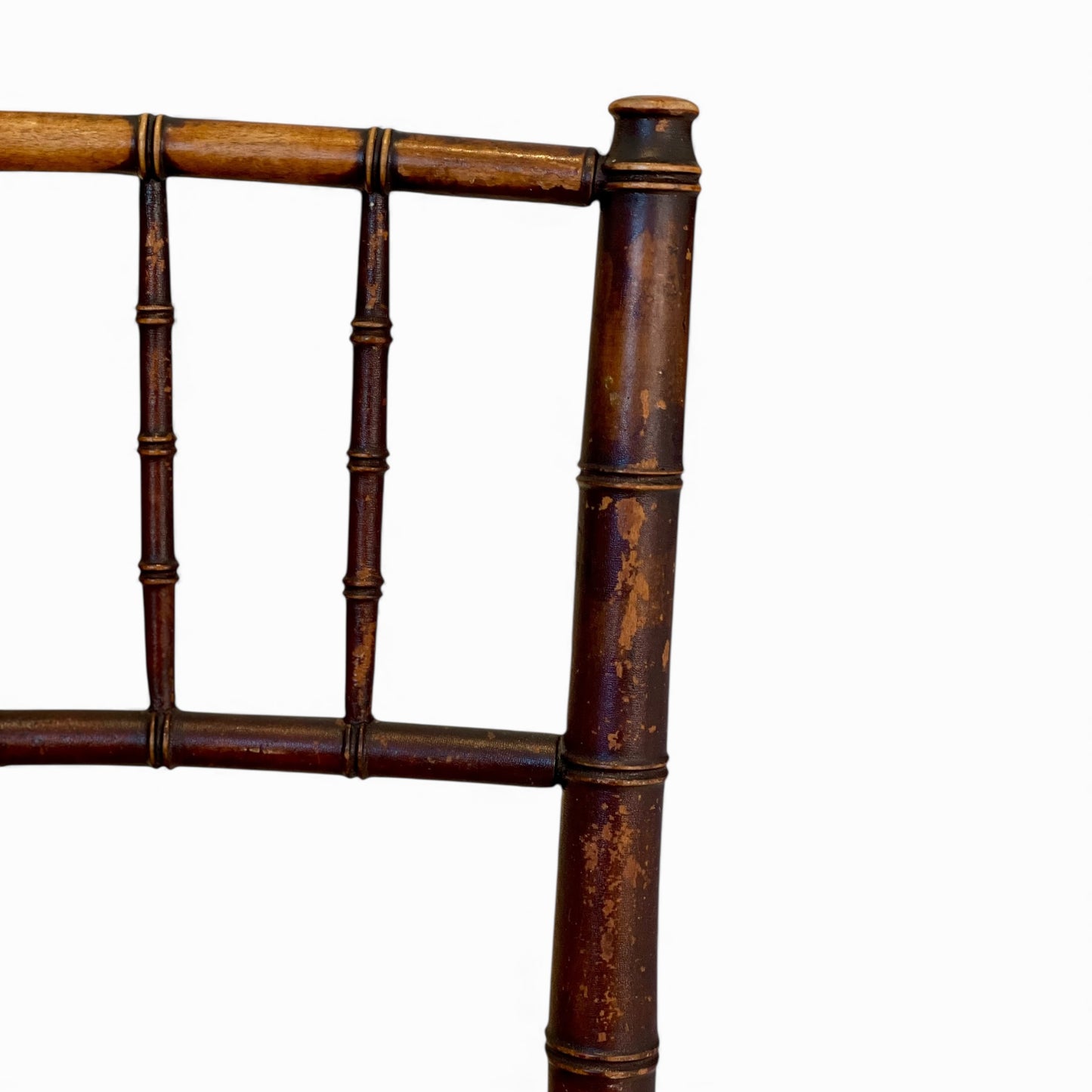 Antique English faux bamboo side chair