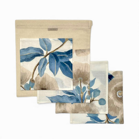 Set of cocktail napkins made with Anna French linen