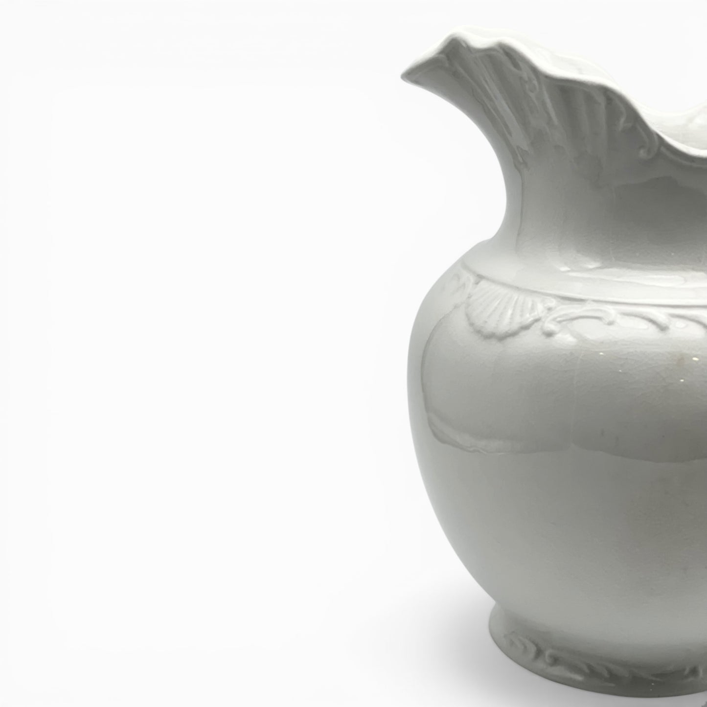 Vintage white ironstone pitcher