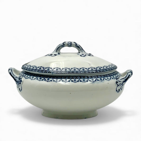 Antique “Flow blue” tureen
