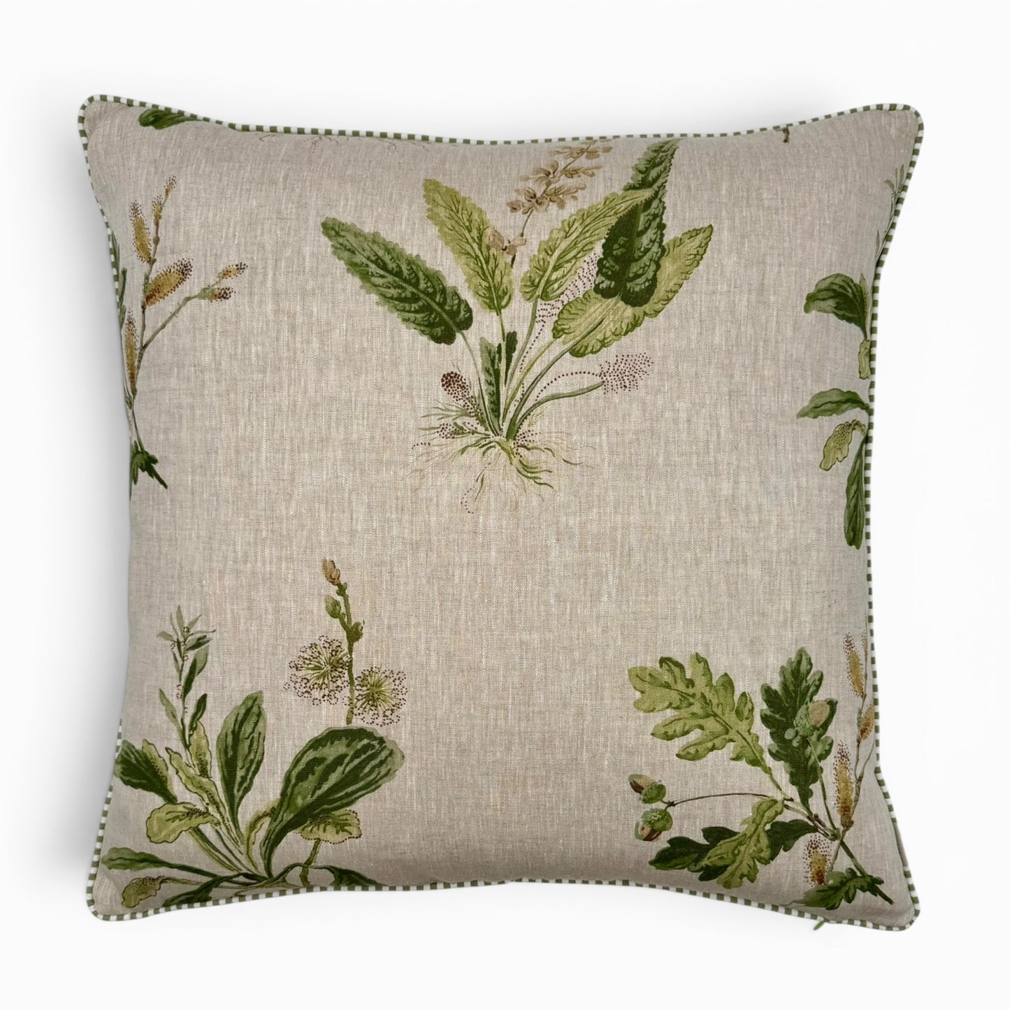 Pillow made with Anna French linen "Woodland"