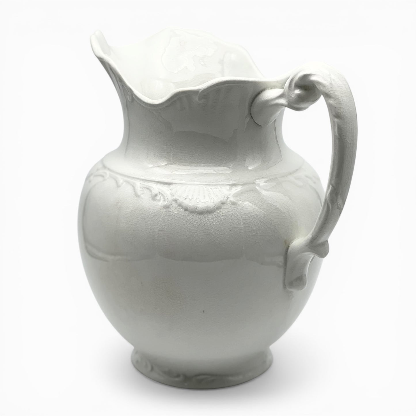 Vintage white ironstone pitcher