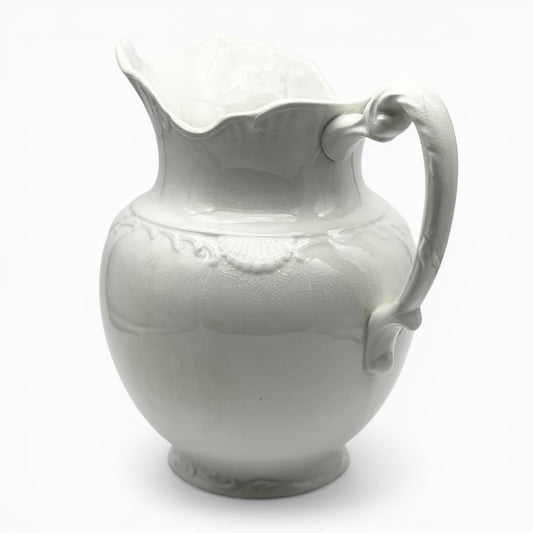 Vintage white ironstone pitcher
