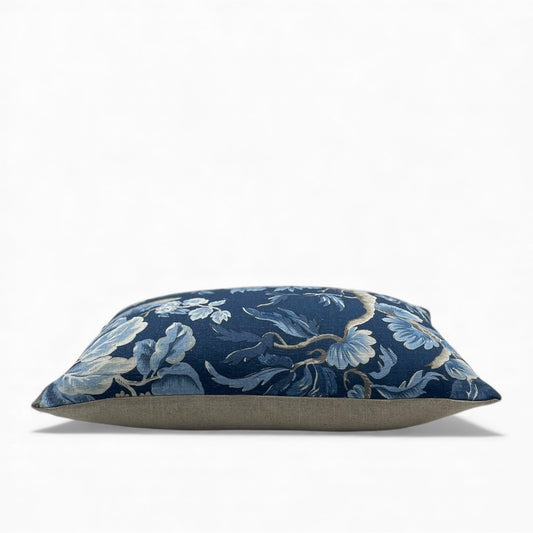 Pillow made with blue Anna French fabric