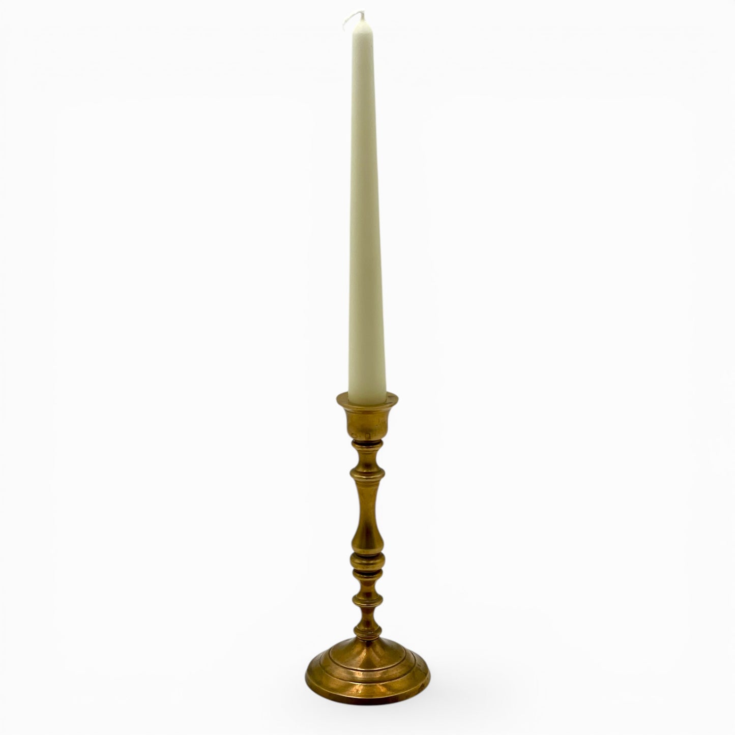 Antique Baluster brass candlestick
