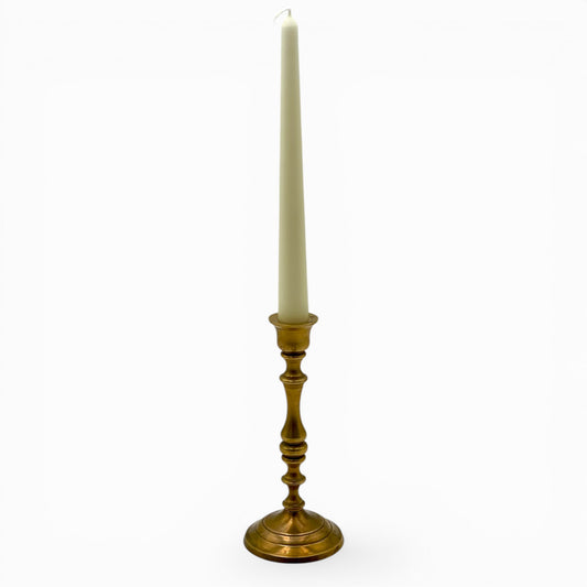 Antique Baluster brass candlestick