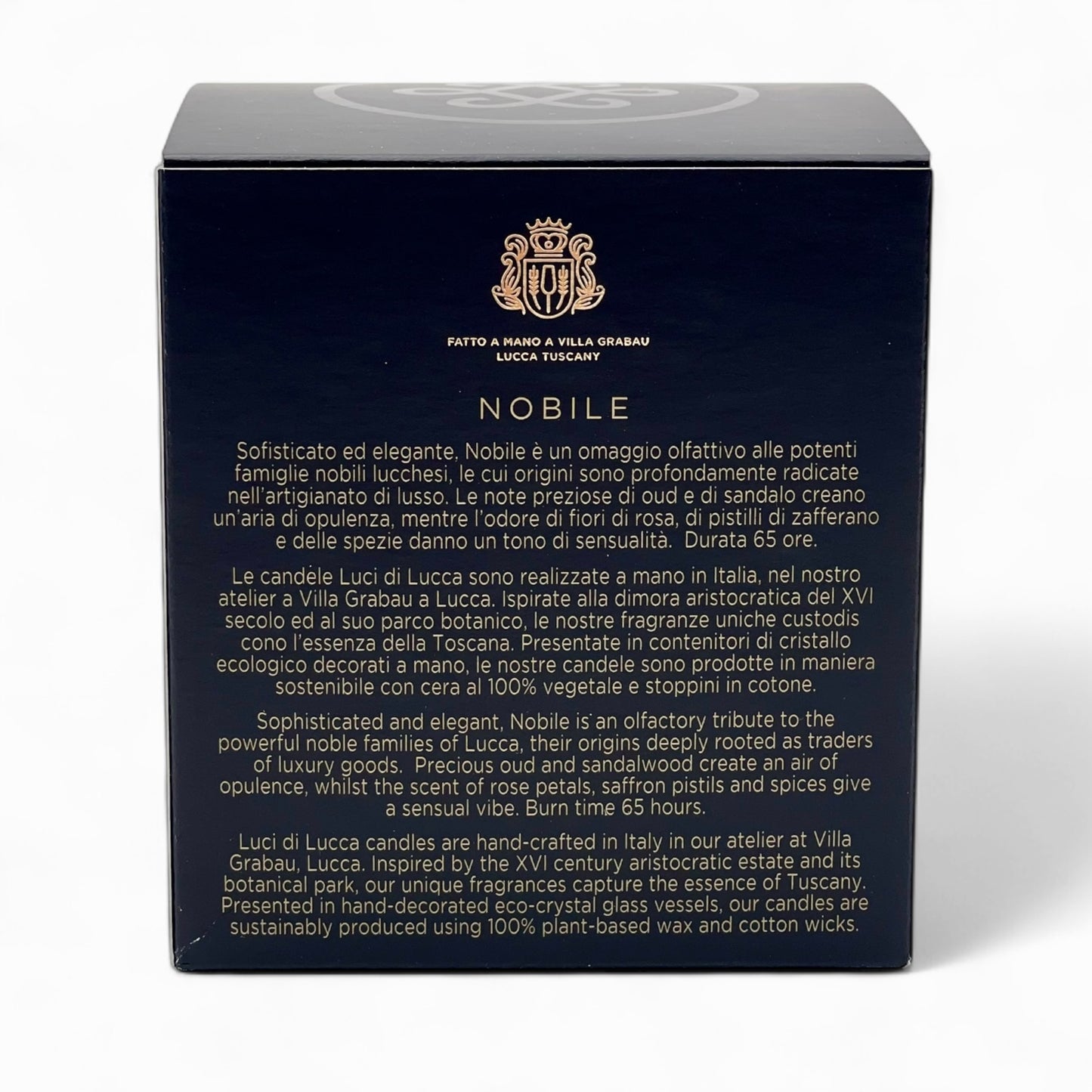 Luci di Lucca - Luxury Italian scented candle - NOBILE
