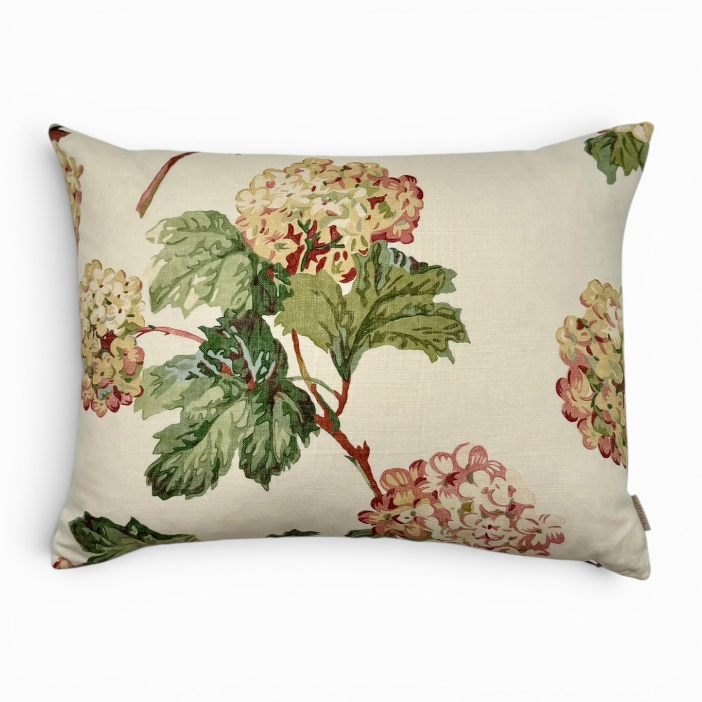 Pillow made with Anna French linen "Sussex Hydrangea"