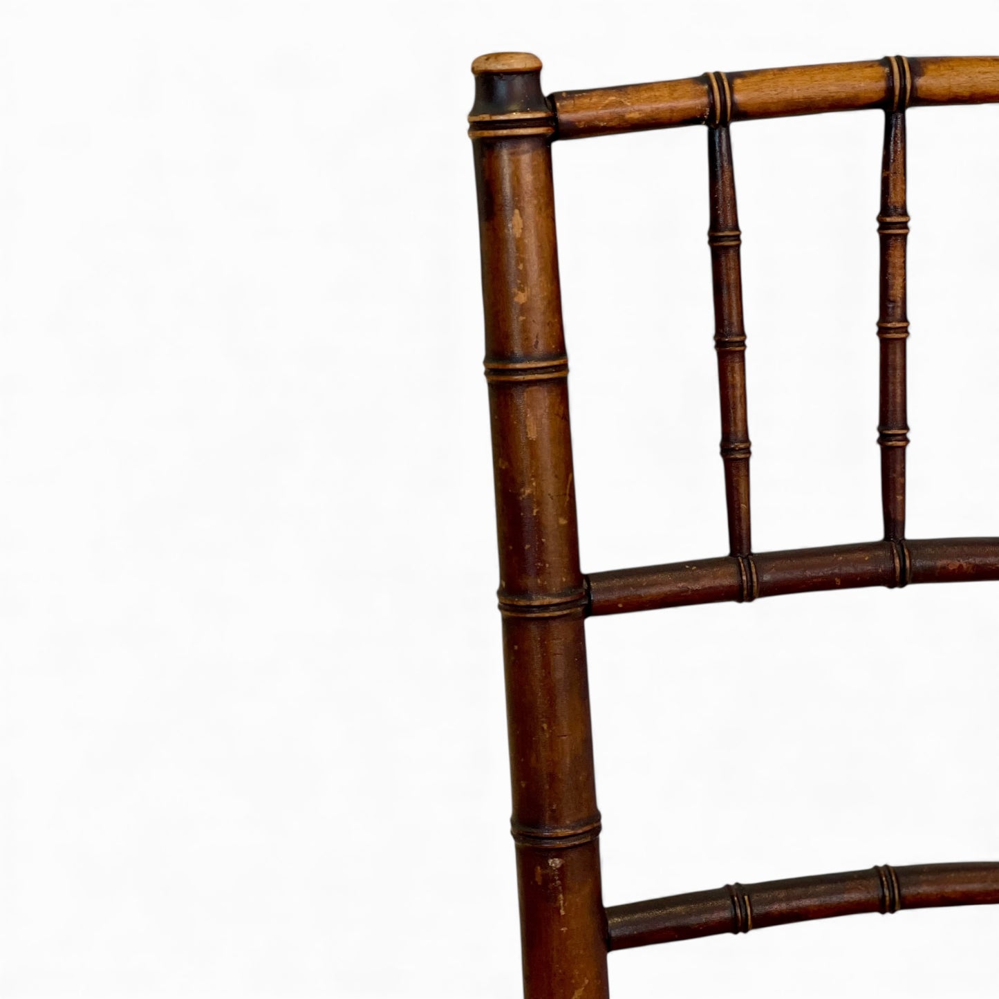Antique English faux bamboo side chair