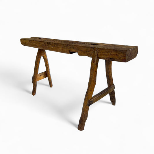 Antique rustic Sicilian bench