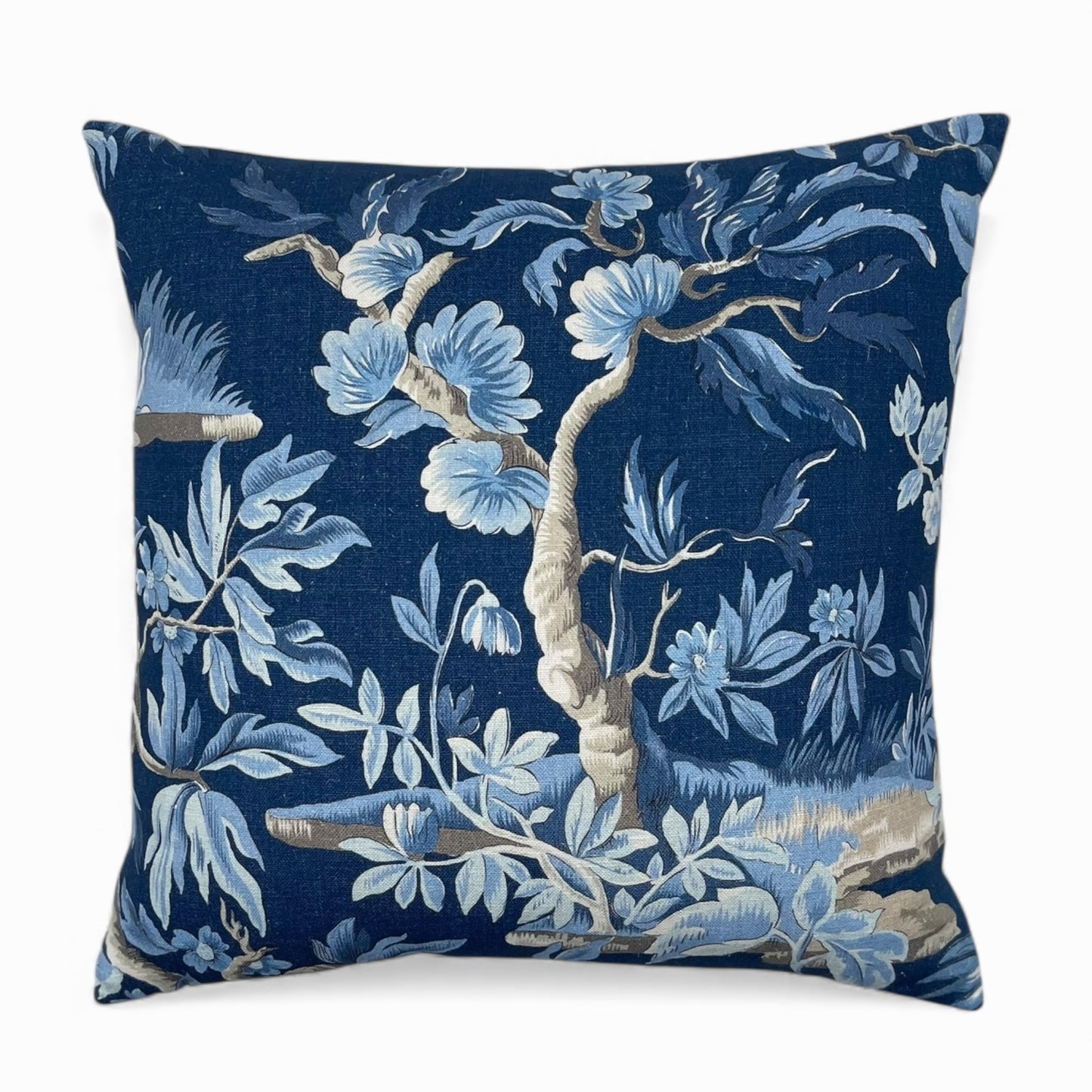 Pillow made with blue Anna French fabric