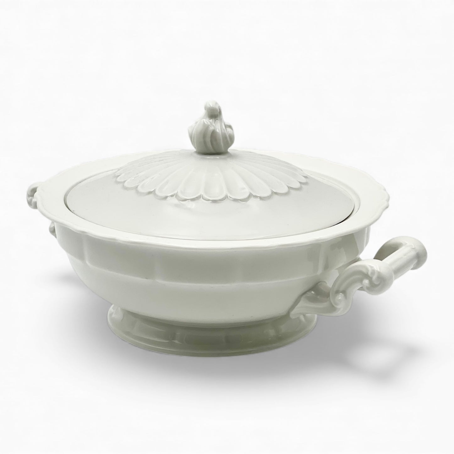Antique Limoges white porcelain tureen