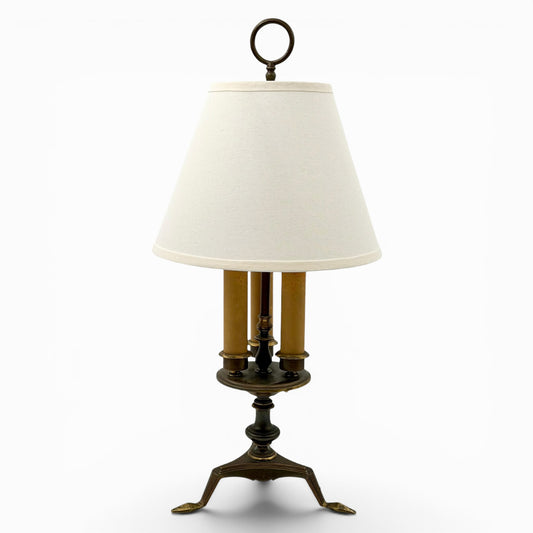 Antique French brass bouillote lamp