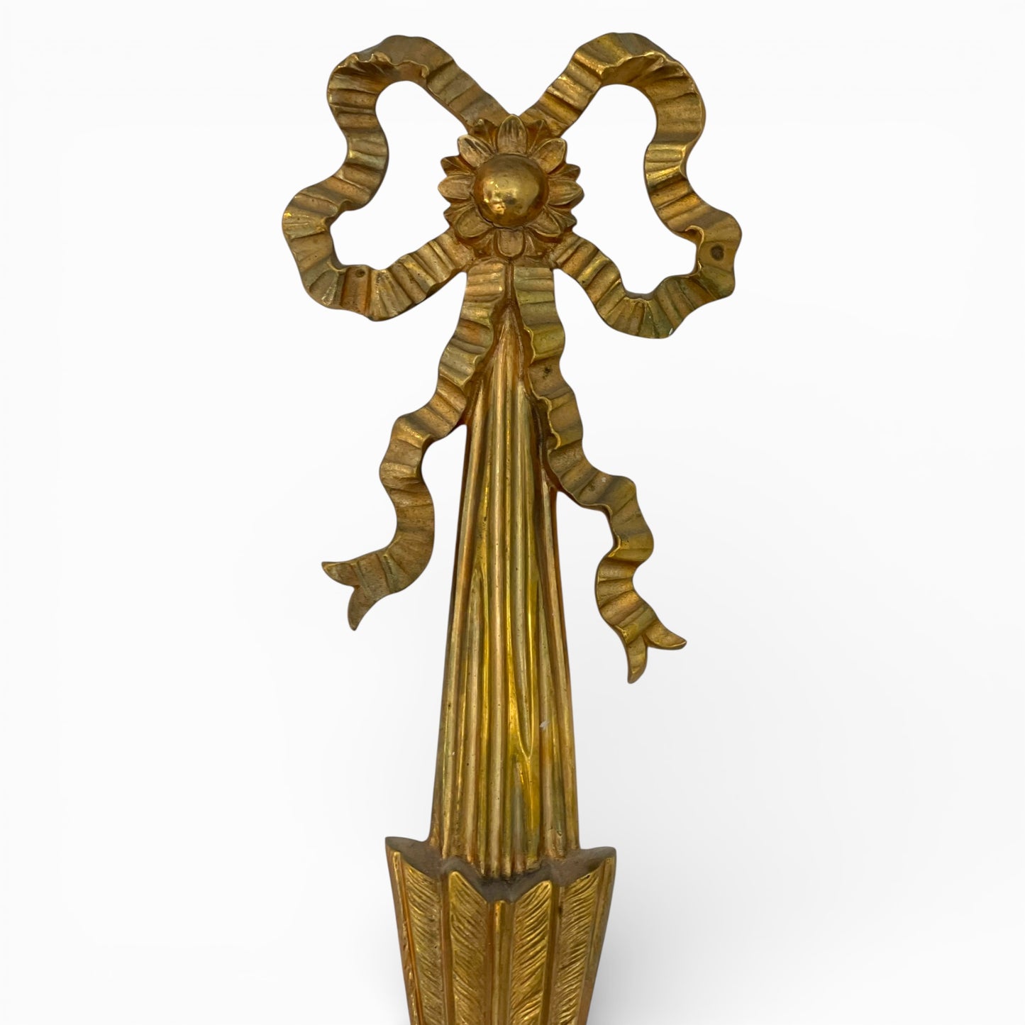 Pair of vintage French gilded bronze five-arm wall sconces