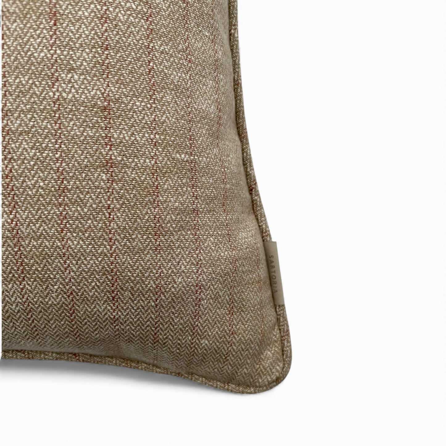 Pillow made with vintage Italian linen and silk fabric