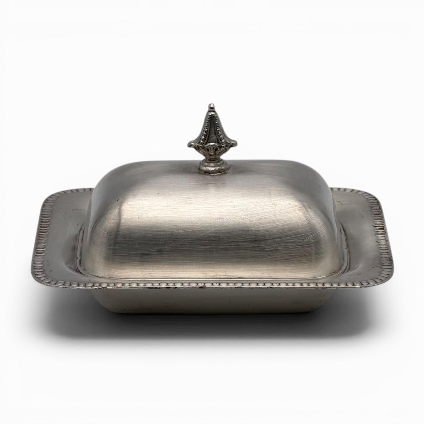 Vintage silver-plated butter dish