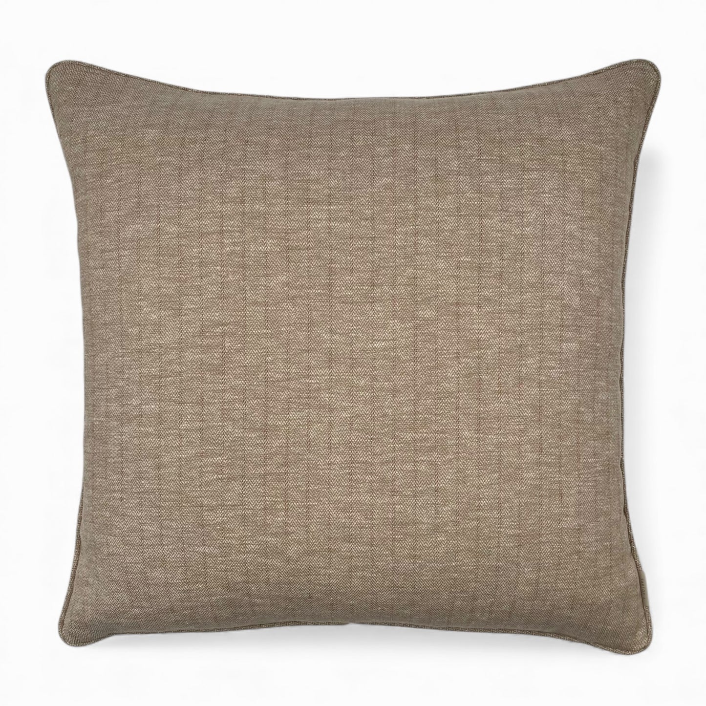 Pillow made with vintage Italian linen and silk fabric