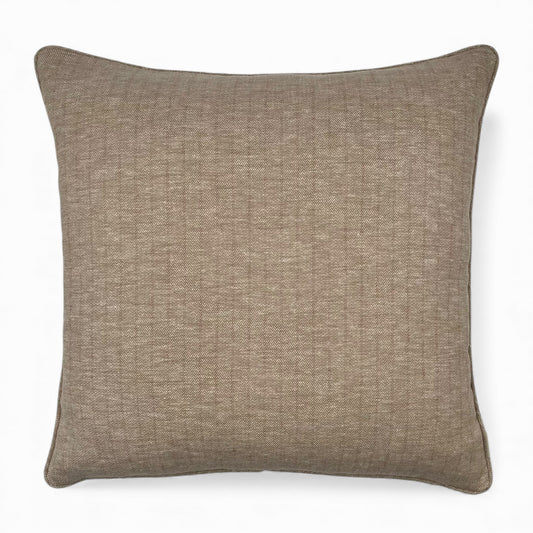 Pillow made with vintage Italian linen and silk fabric
