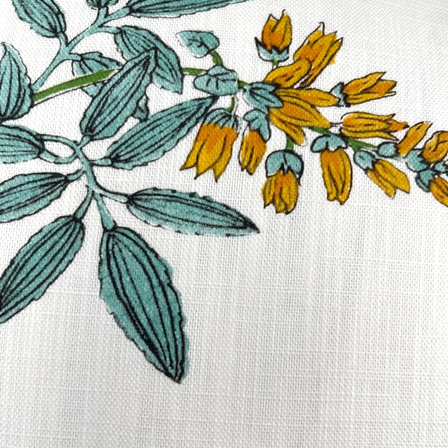 Pillow in woodland floral fabric by HARLEQUIN for Sophie Robinson (back in 100% linen)