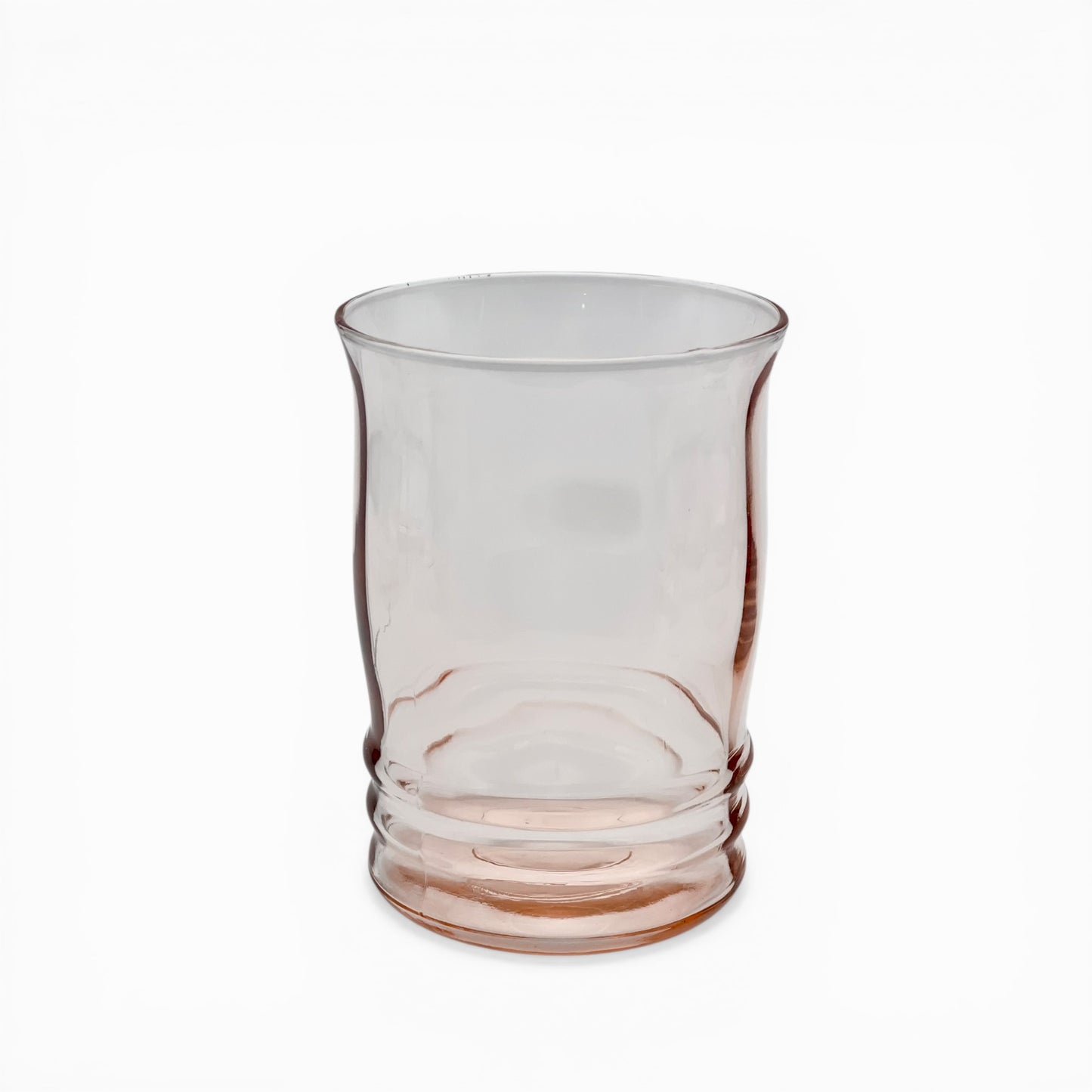 Set of six vintage pink glass tumblers