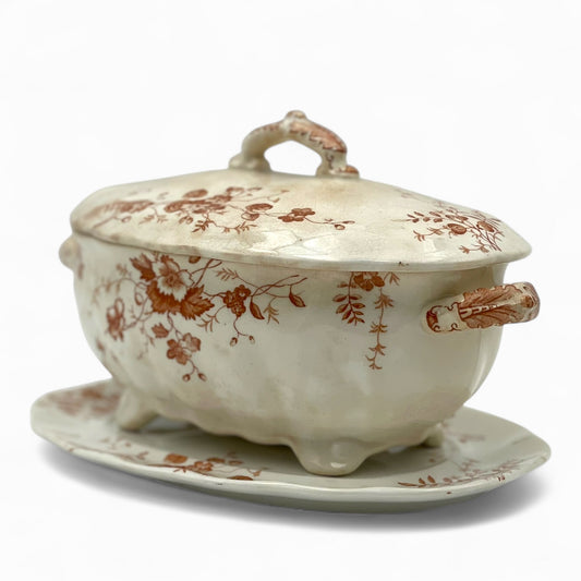 Vintage transferware tureen