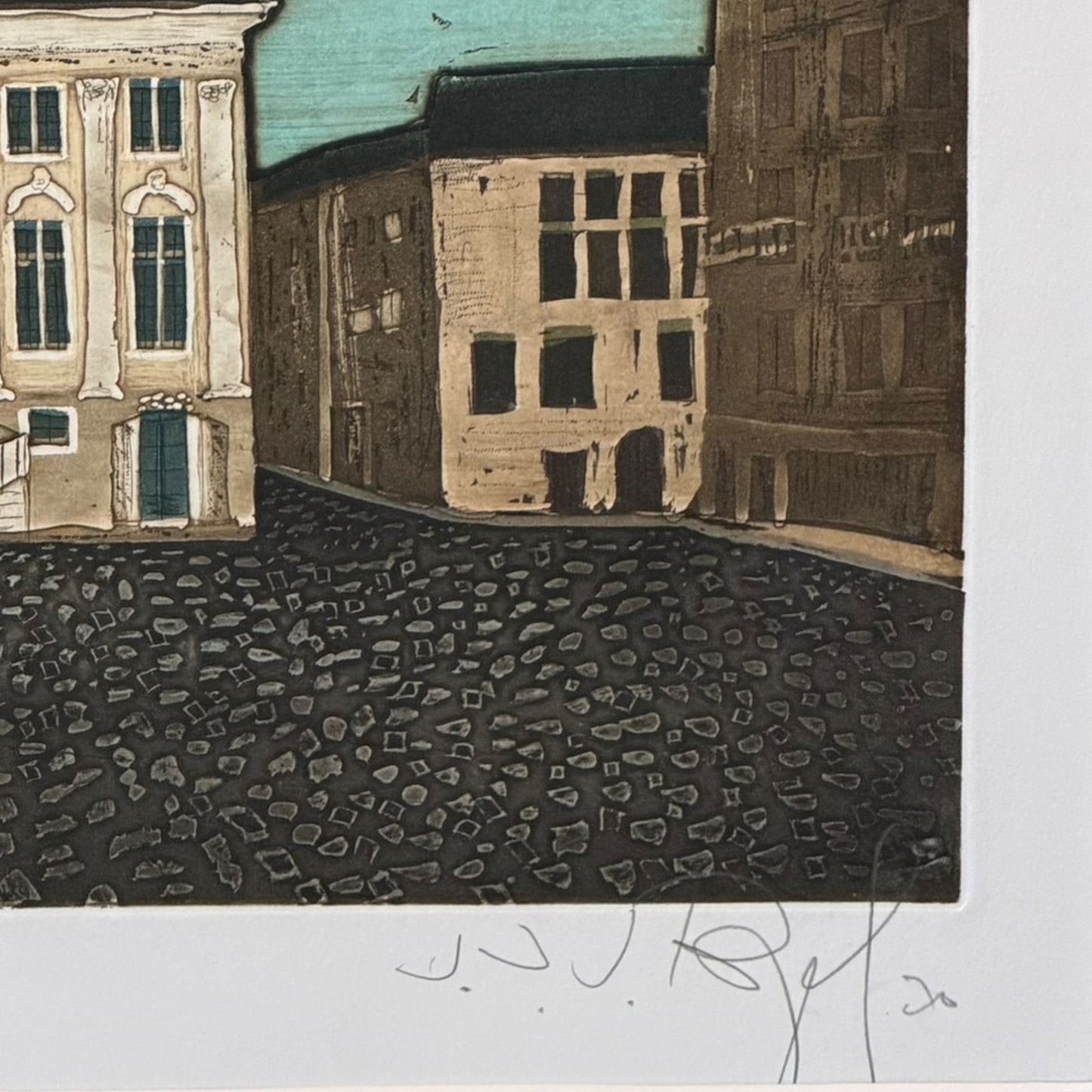 “BONN” Aquatint Etching by J.J.J. Rigal