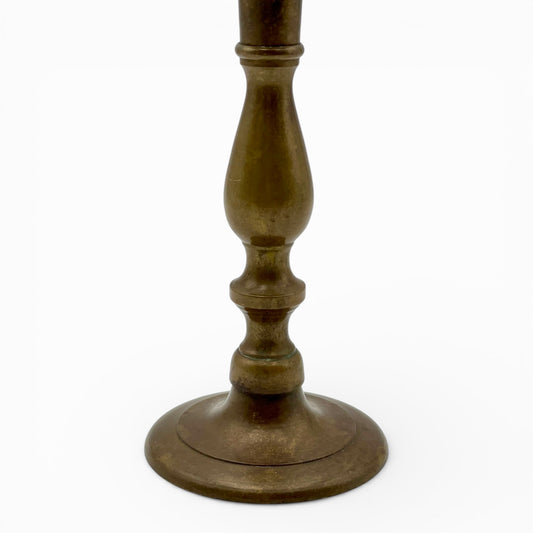 Vintage turned stem brass candlestick