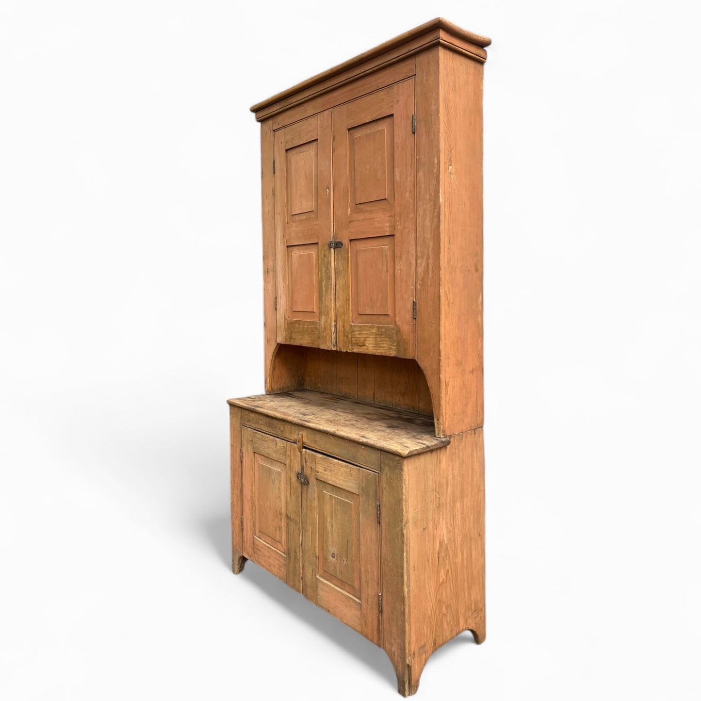 Mid 18th Century Antique Step Back Cupboard