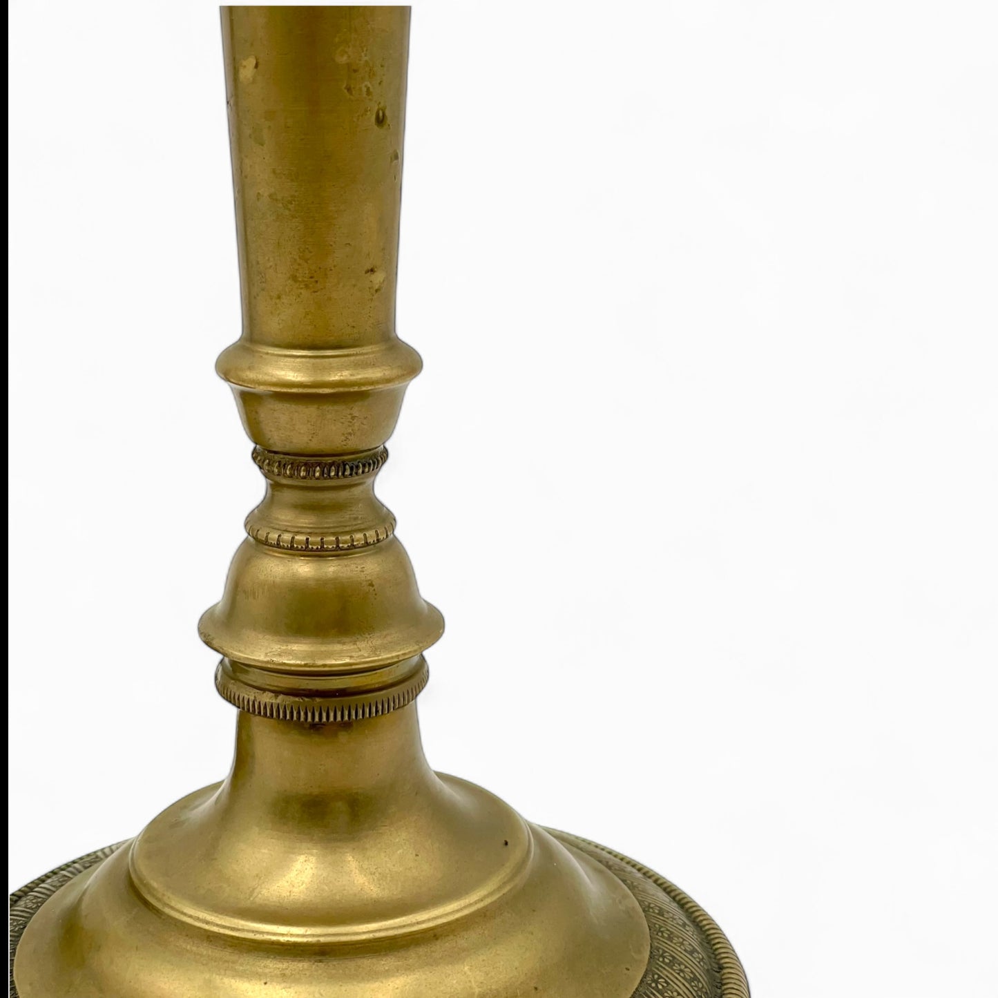 Pair of mid century brass candlesticks