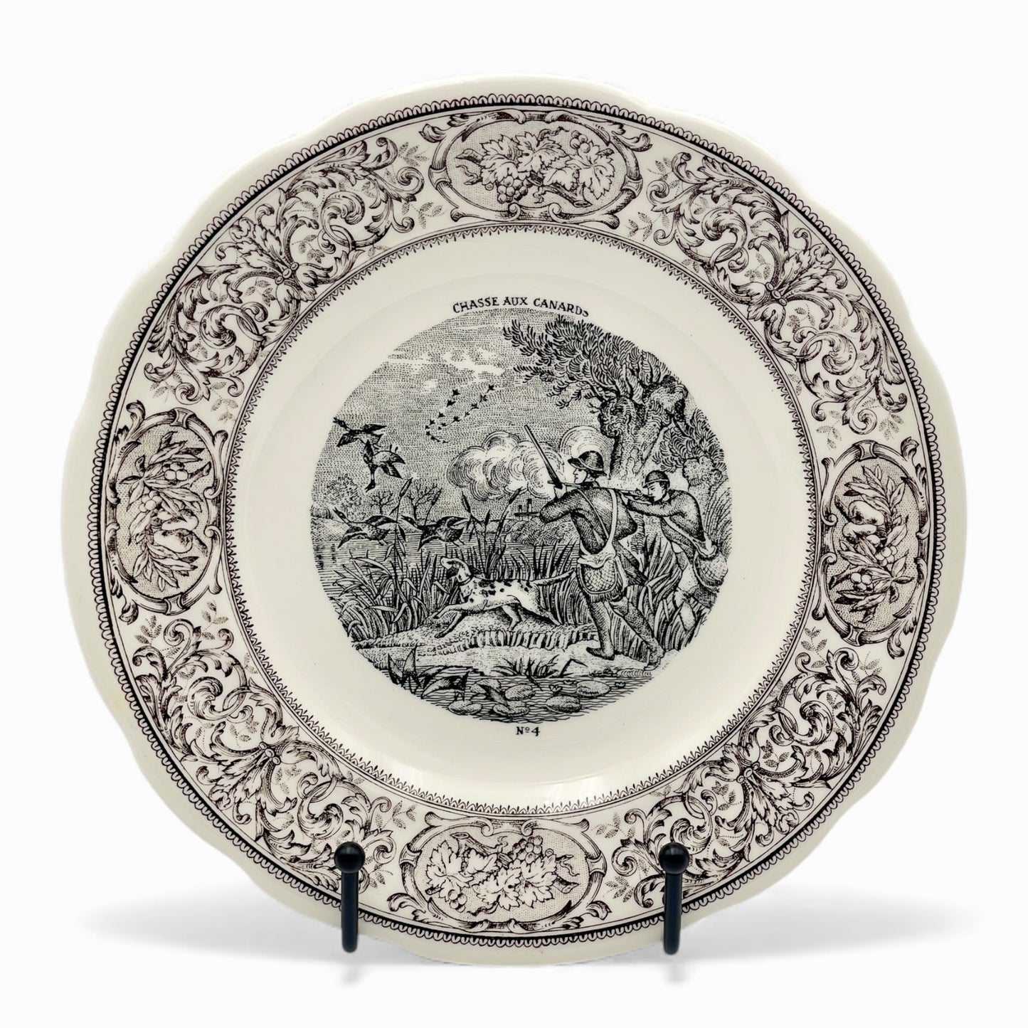 Set of six salad/dessert plates - Gien (France)