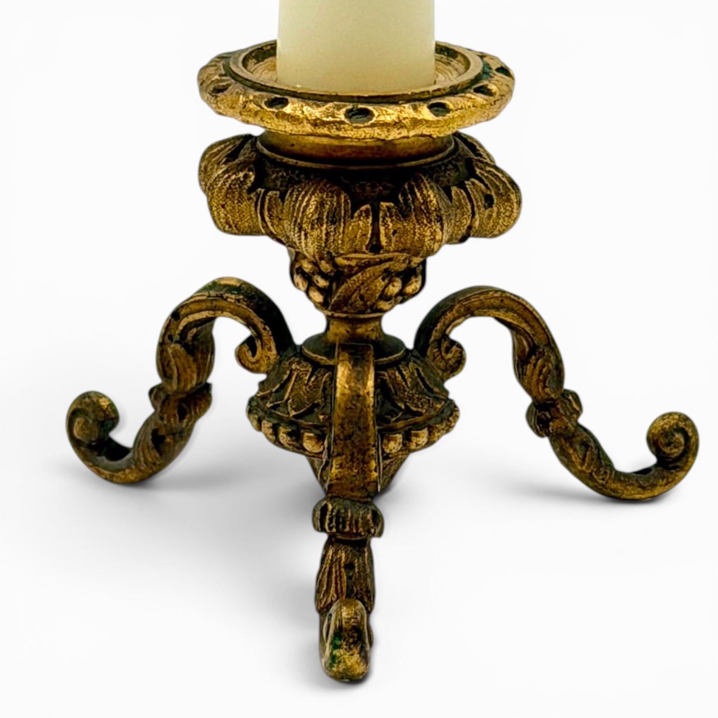 Rare antique brass 3 legs brass candlestick