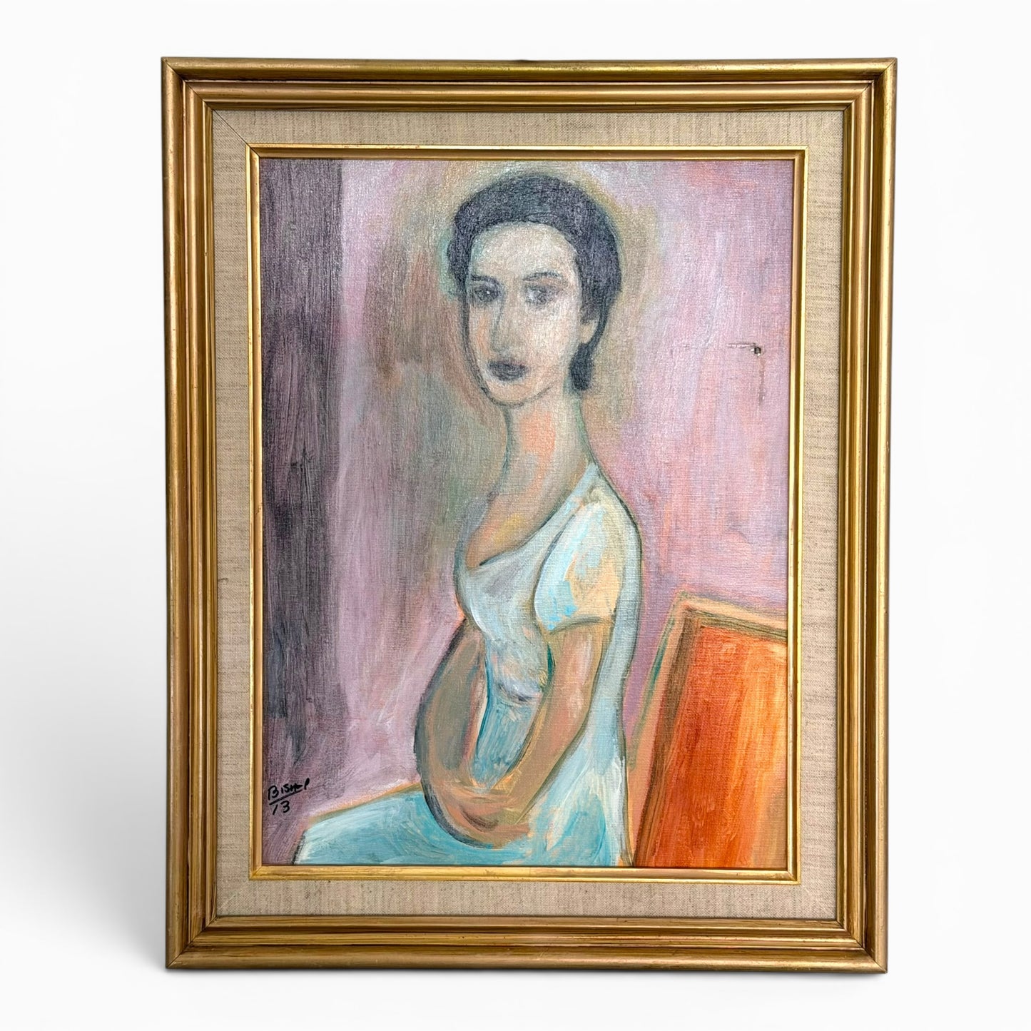 Modernist painting “Seated woman” by Bishop