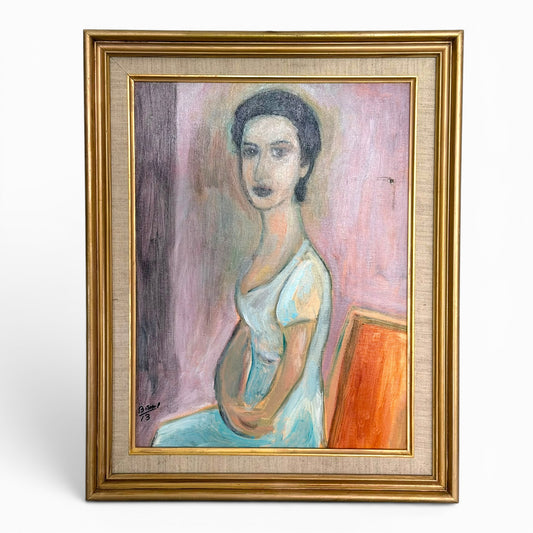 Modernist painting “Seated woman” by Bishop