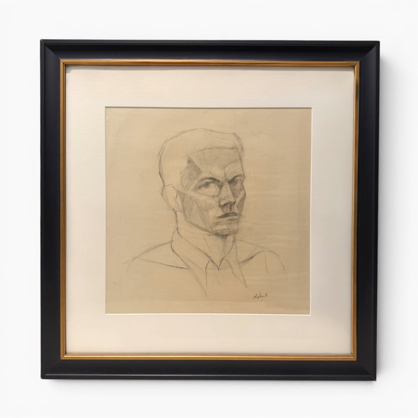 French pencil portrait sketch